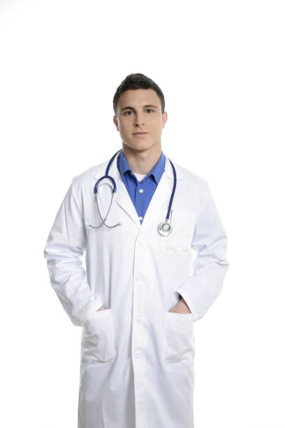istock Young handsome doctor isolated on white 1338105998