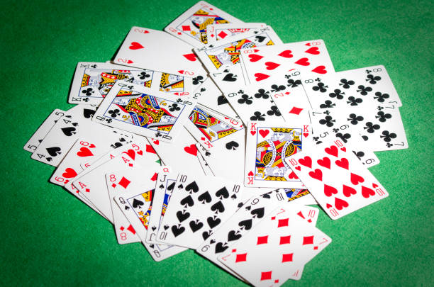 istock Card casino game top views 1338113582