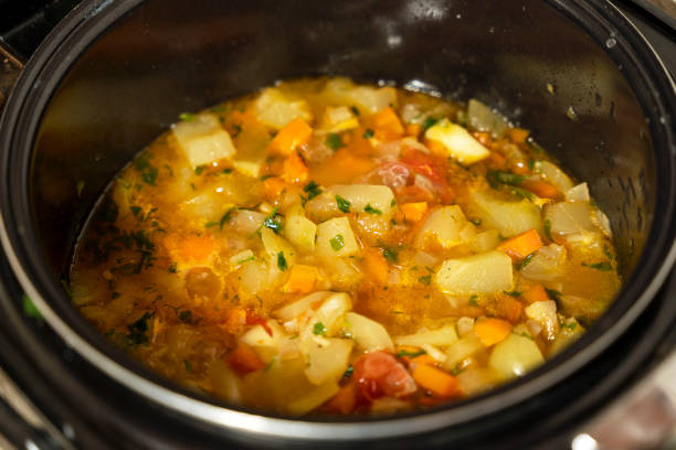 istock Delicious vegetable stew is prepared in a slow cooker in a home kitchen 1338117466