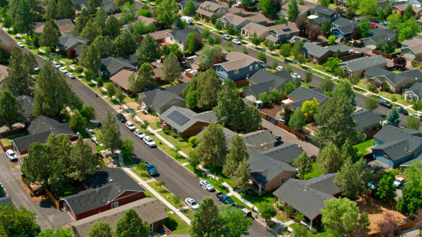 istock Suburban Streets in Southeast Bend, Oregon - Aerial 1338118422