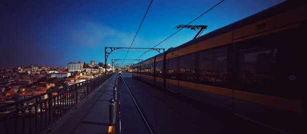 istock Famous bridge Luis I with metro 1338118699