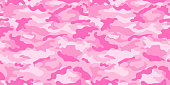 istock Pink camouflage military pattern 1338131992