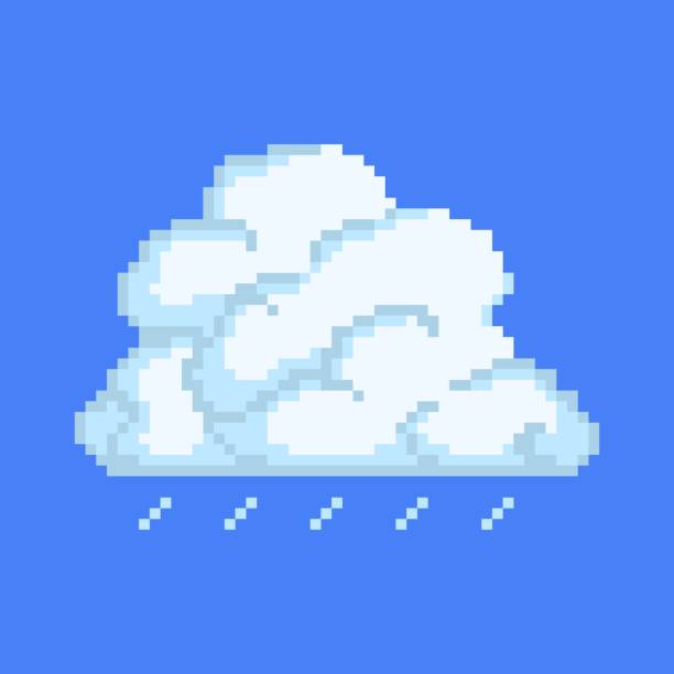 ilustrações, clipart, desenhos animados e ícones de nuvem de nuvens de trovão com chuva. aglomerado branco cumulus com gradiente cinza - cirrus cloud white fluffy