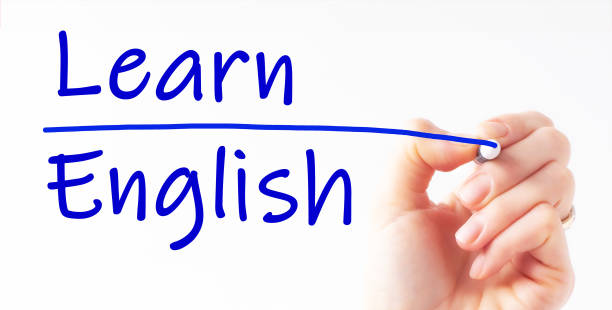 istock hand writing inscription learn english with marker, concept, stock image 1338141168
