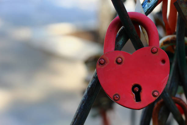 Padlock as a symbol of eternal love