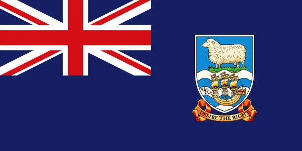 Vector illustration of Falkland Islands Flag