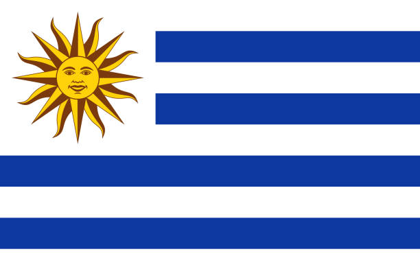orientalische republik uruguay flagge - oriental republic of uraguay stock-grafiken, -clipart, -cartoons und -symbole