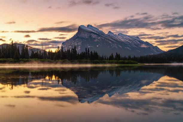 istock Colourful Sunrise Over Vermilion Lakes 1338165335