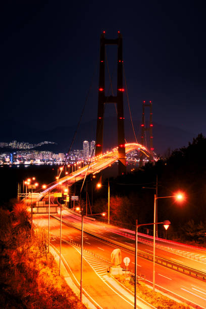 istock Night view of Leesunsin bridge 1338167821