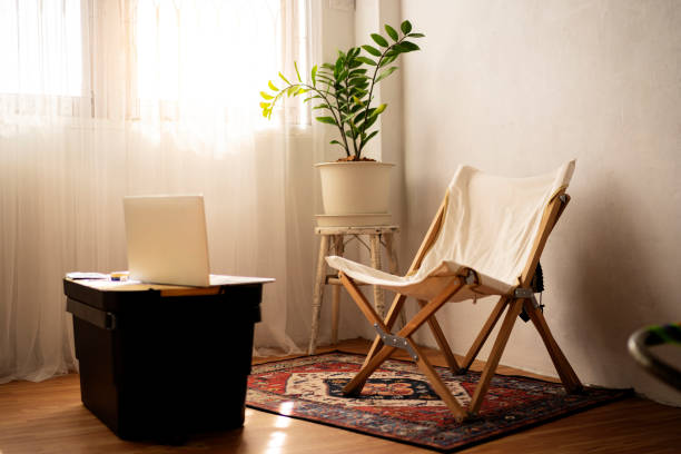 istock Office at home with IT equipment and online communications. 1338182798