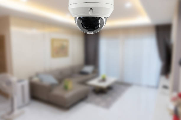 istock CCTV Security camera and private in restroom blurred on the background. 1338184491