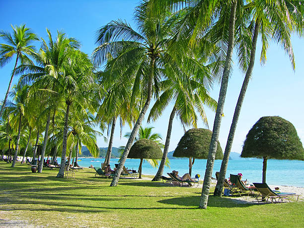 Beautiful Cenang beach at Langkawi island, Malaysia
