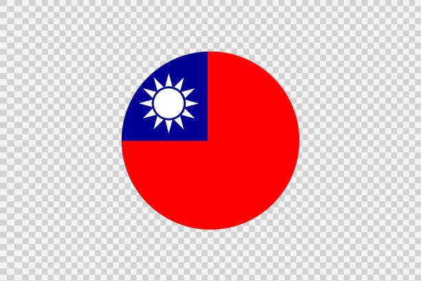대만 국기 는 png 또는 투명 한 배경에 고립 된 원형 모양,대만의 상징, 배너, 카드, 광고, 잡지, 벡터, 최고 금메달 수상자 스포츠 국가 템플릿 - thailand thai flag flag push button stock illustrations