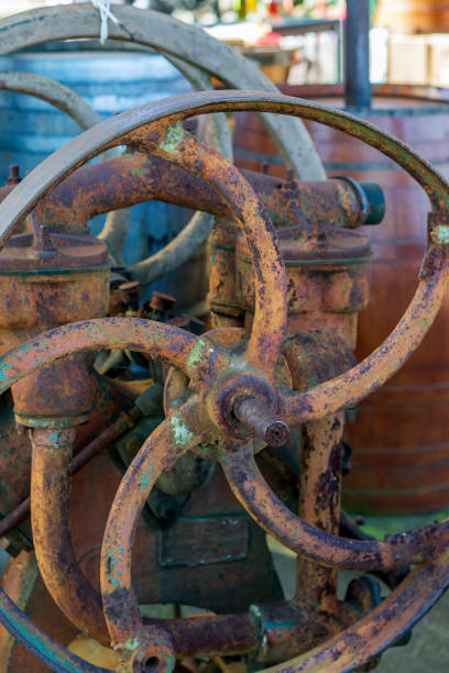 istock Old and rusted countryside industrial machine 1338197721