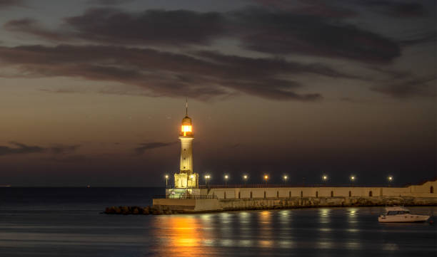 istock Night day at alexandria egypt 1338198653