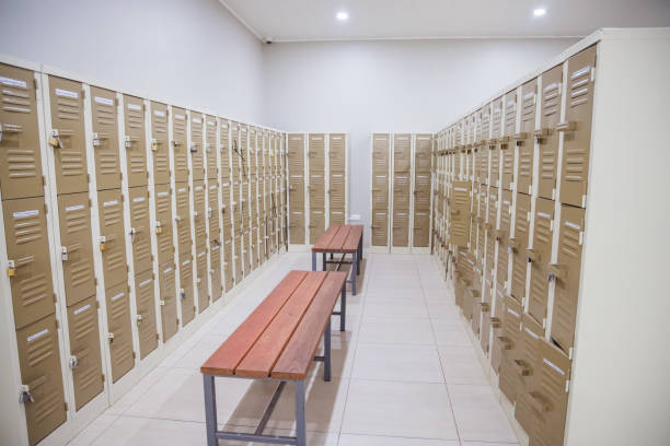 Empty Lockers room in Gym.