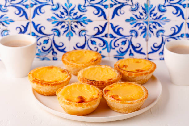 istock Egg tart, traditional Portuguese dessert 1338208530