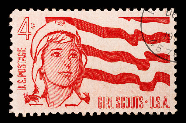 Postage stamp commemorating Girl Scouts