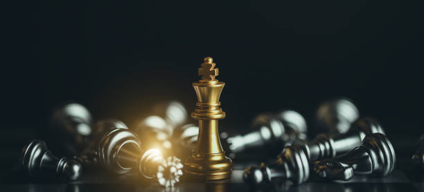istock Chess game. Business, competition, strategy, leadership and success concept. 1338211842