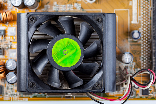 Cpu Fans Types Flaps Simple Basic Cpu Chipset Fan Processor Air Cooler On A Motherboard Top ...
