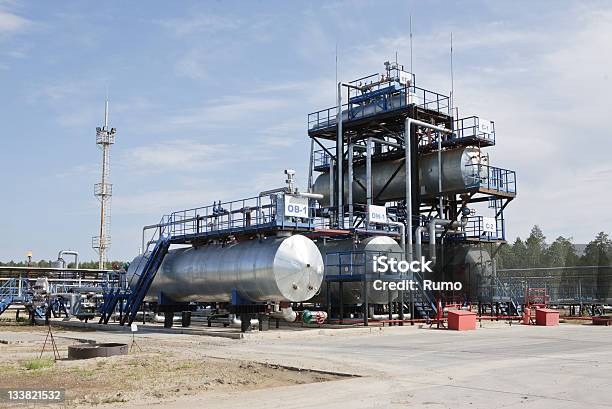 Factory On Oil Refining Stock Photo - Download Image Now - Boiler, Chemical Plant, Cloud - Sky