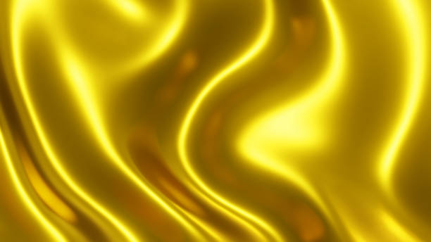 istock Gold metal texture with waves, liquid golden metallic 1338225450