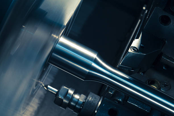 istock Lathe is cutting metal 133822592