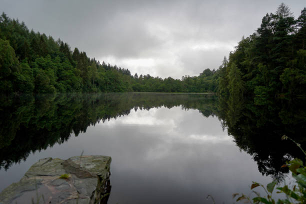 istock Moody grey view over a loch in Scotland 1338229068