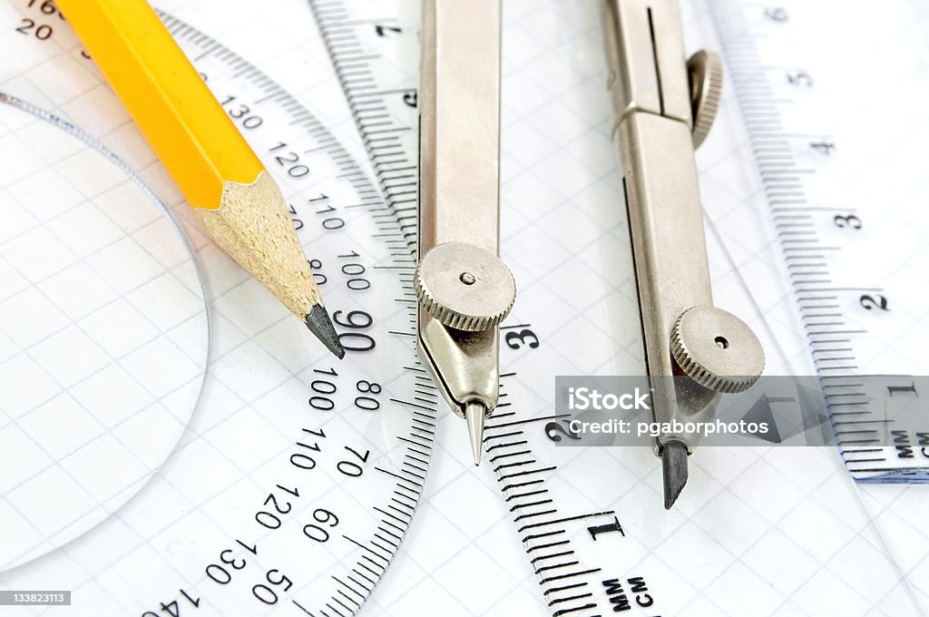 Equipamento de geometria - Royalty-free Compasso Foto de stock