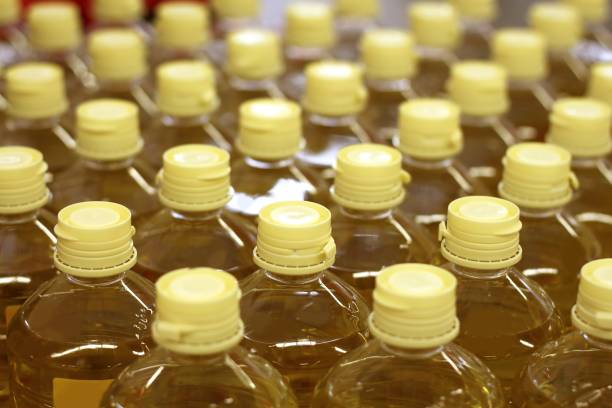 istock sunflower seed oil pattern factory warehouse store 1338232609