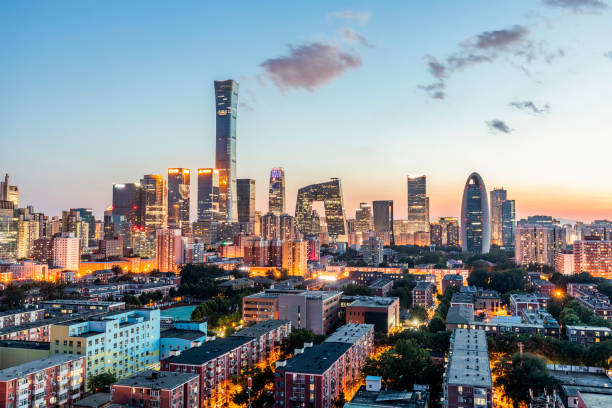 Beijing CBD at nigt Beijing CBD at nigt beijing stock pictures, royalty-free photos & images