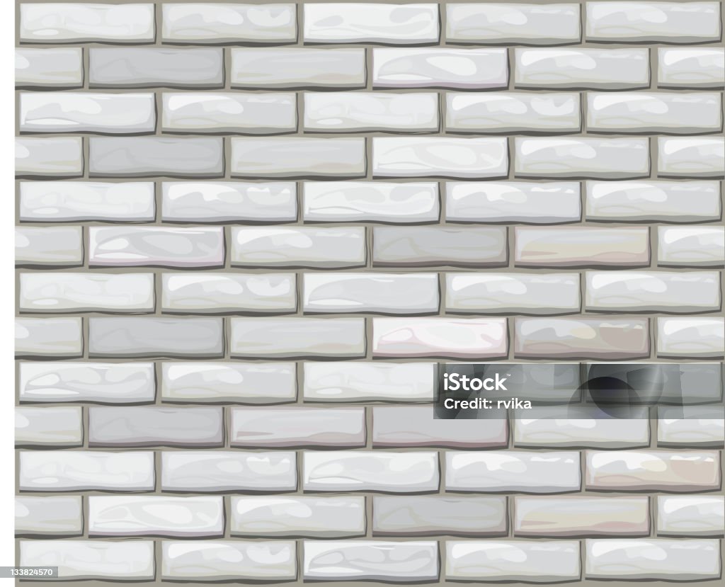 Vector Seamless Brick Wall Made Of White Bricks Stock Illustration ...