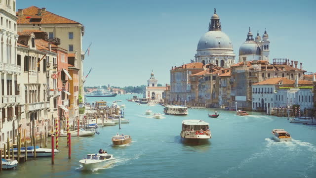 Grand Canal and Basilica Santa Maria Della Salute, Venice, Italy
