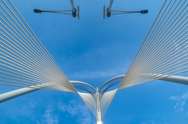 istock Low Angle View Of Suspension Bridge Against Sky 1338255077