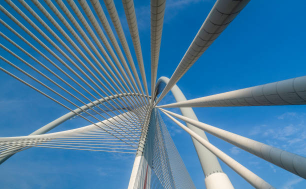 istock Low Angle View Of Suspension Bridge Against Sky 1338255121