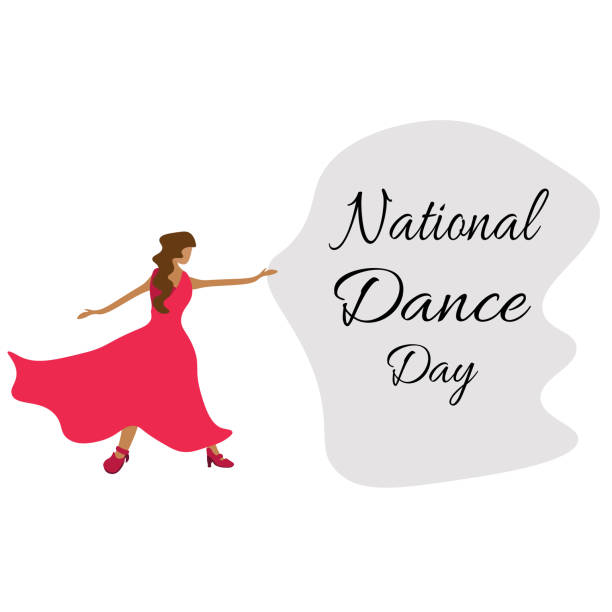 ilustraciones, imágenes clip art, dibujos animados e iconos de stock de día nacional de la danza, bailarina con un vestido elegante y brillante - global traditional culture global communications child