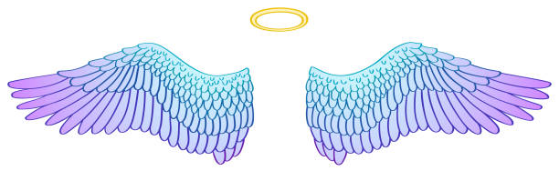istock A set of isolated design elements depicting an angel. 1338260046