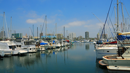 Sailboats in Marina-Long beach California