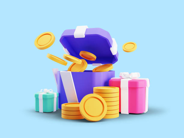istock 3d render of open gift box suprise, earn point concept, loyalty program and get rewards, isolated on blue background 1338265863