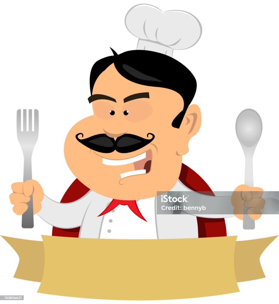 Master Chef francese Banner - arte vettoriale royalty-free di Adulto