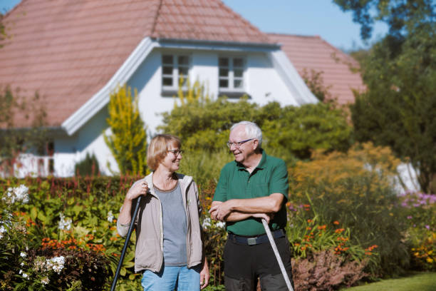 istock Retired couple having gardening as hobby 1338272075