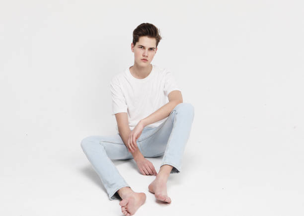istock Young Male Model wearing white t-shirt 1338276773
