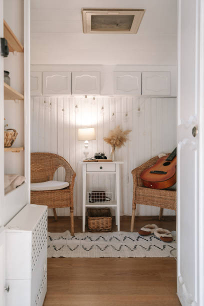 istock Home interior, vertical shot of room design. 1338279388