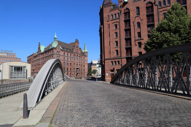 istock Historical warehouses in Speicherstad district in Hamburg, Germany 1338283511