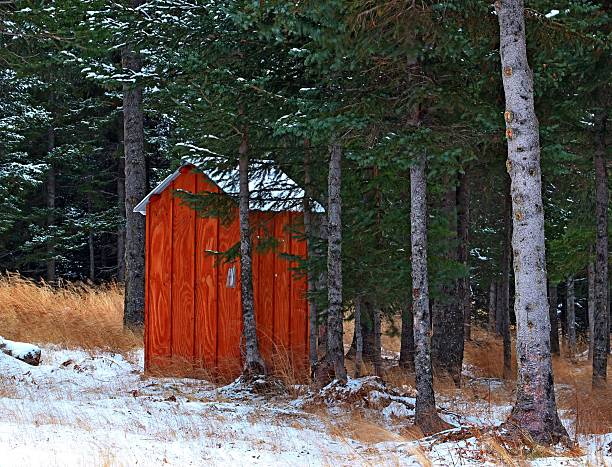 Old outhouse in colorado