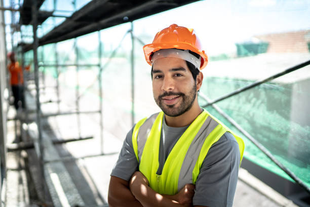 istock Portrait of a confident construction worker at a construction site 1338286928