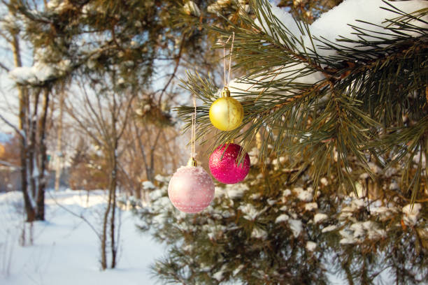 istock New Year's Toys On A Beautiful spruce 1338287586