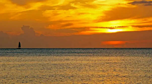 Sunset, Roseau Coast, Dominica Island