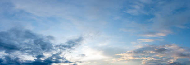 istock panorama blue sky and white clouds on daytime background 1338289442