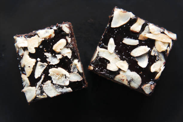 istock slice of brownie on plate on table 1338291072